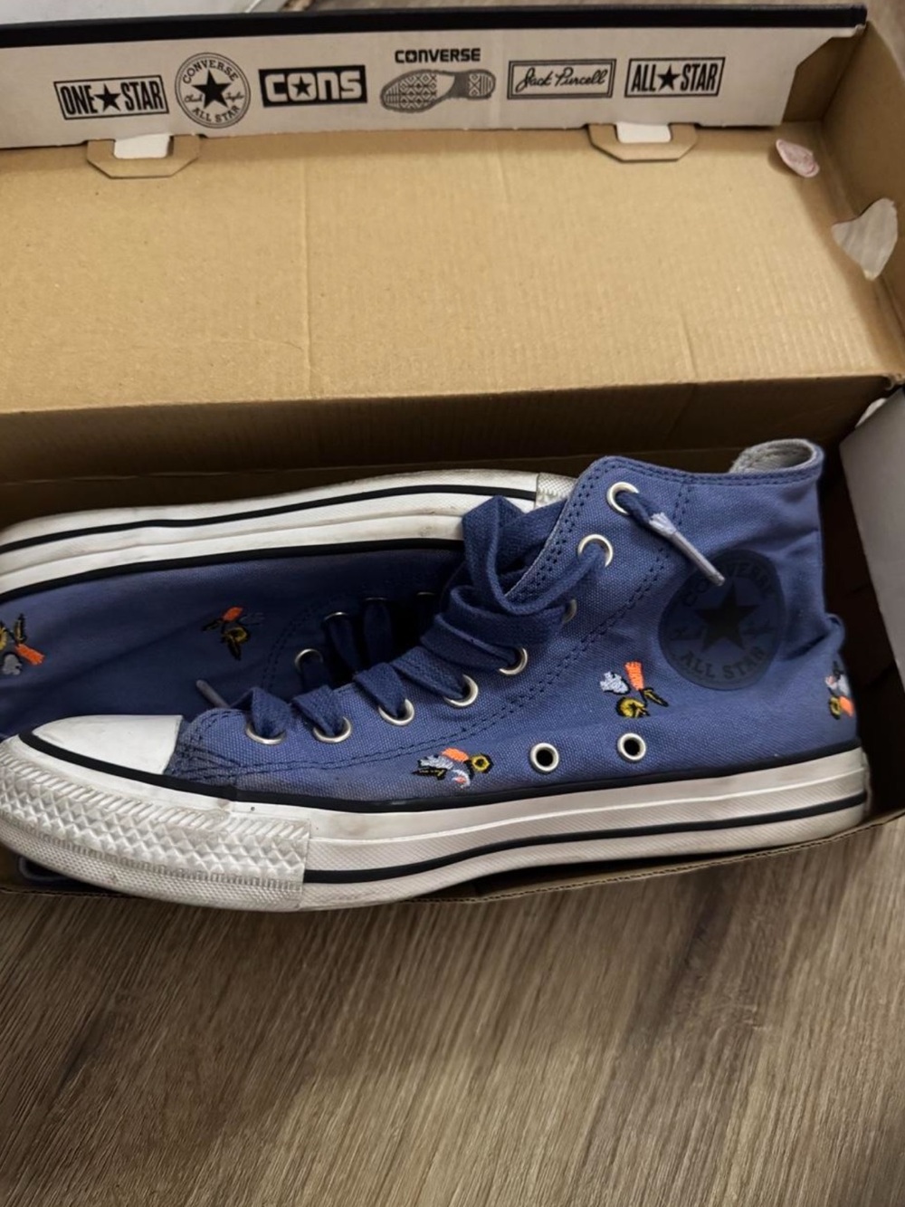 Converse Black Shoe Box Label - Serene Sapphire Indigo